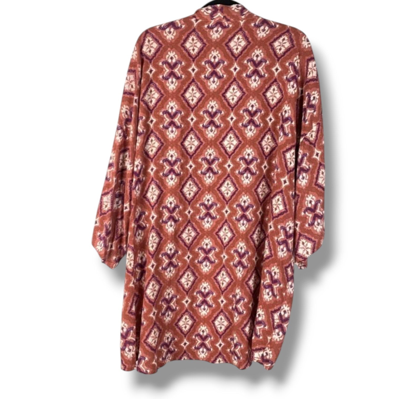 Knox Rose Mauve Boho Print Open Kimono Cardigan – XS/Small
