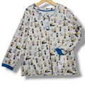 Peanuts by Schulz women's Plus Size White Character Print Henley PJ Sleep Shirt