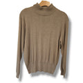 Dressbarn Camel Tan Ribbed Mock Neck Lightweight Sweater Medium