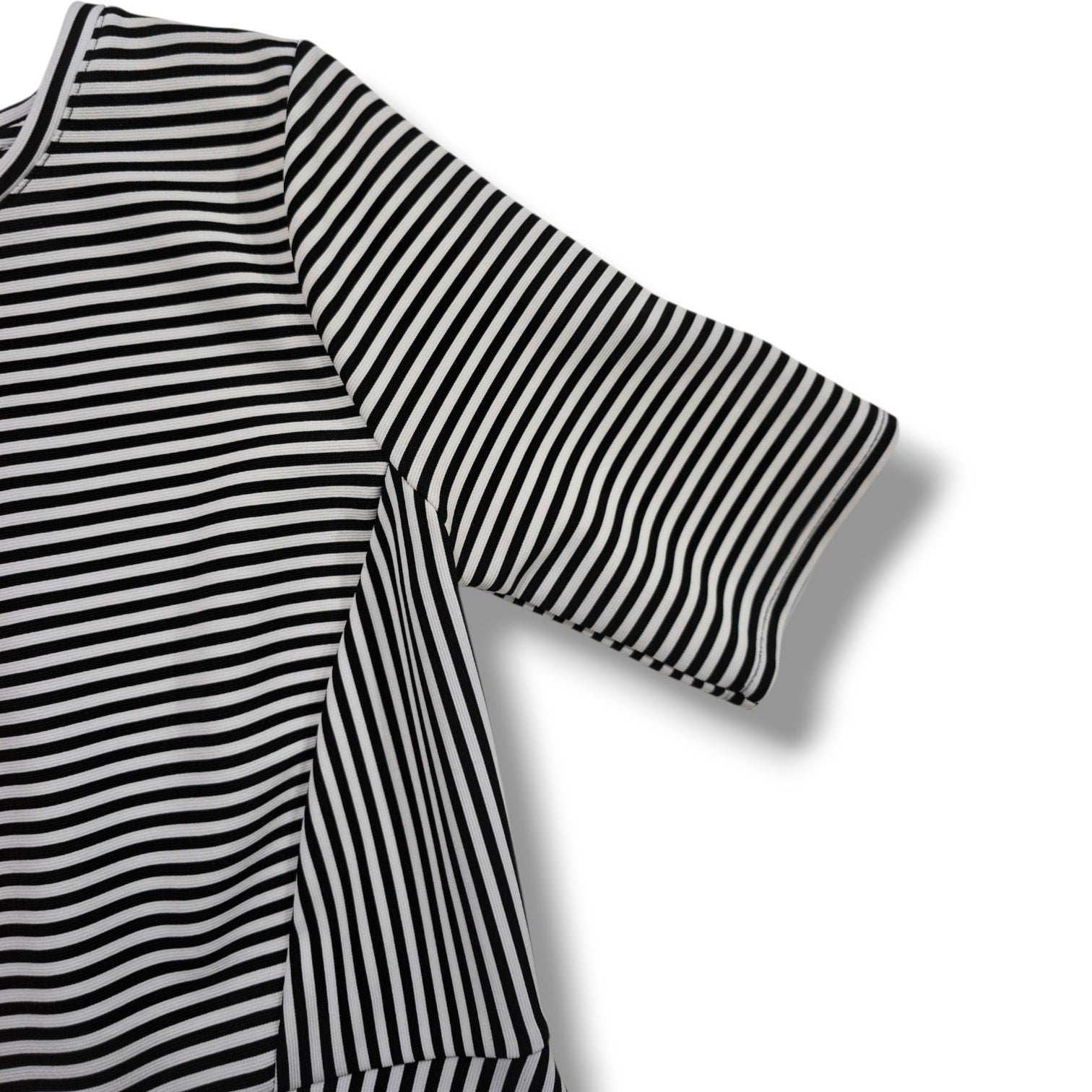 Apt. 9 Women’s Black & White Striped Fit & Flare Knit Dress – Size Medium