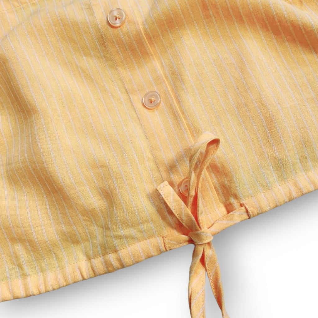 A New Day women’s Orange Tie Front Apron Tank Top Women’s XS Linen Rayon NWT