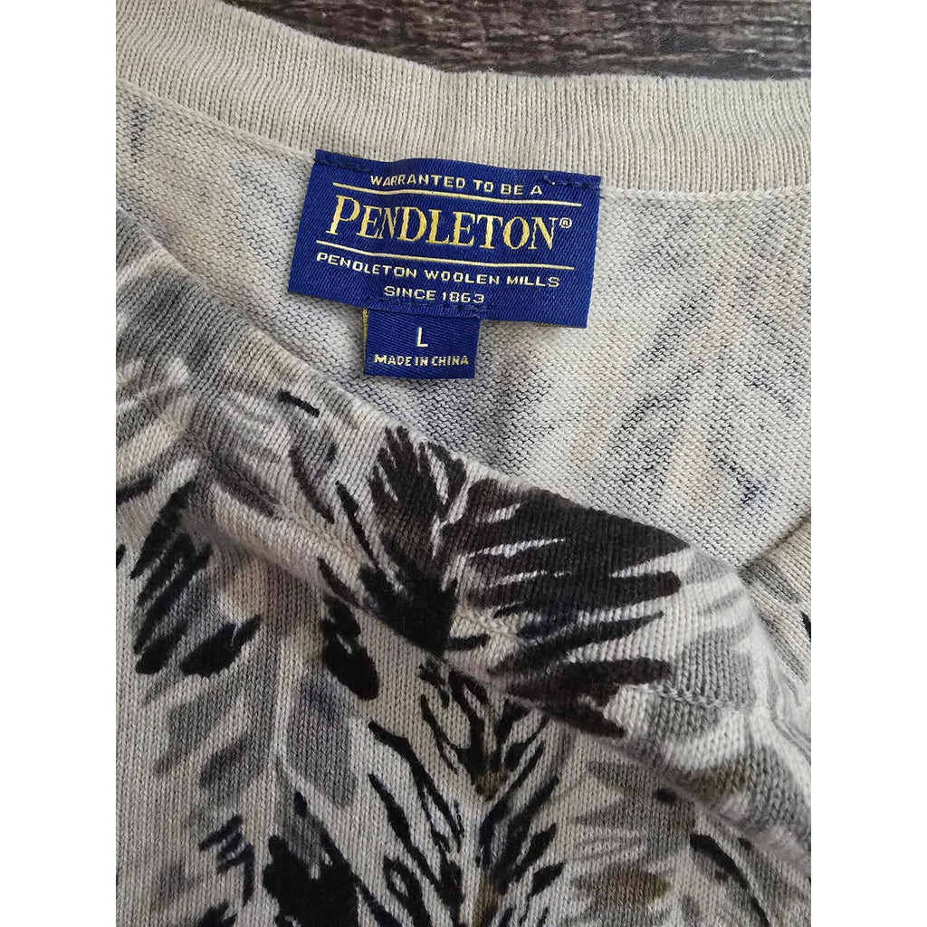 Pendleton 100% Cotton Feather Ikat Knit Sleeveless Sweater Tank Top Large