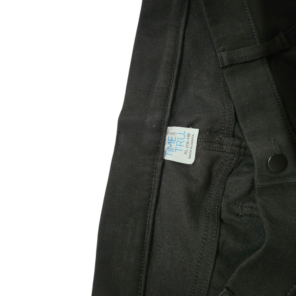 Time and Tru Women’s Black Pull-On Pants – XL, Faux Front Pockets Gently Used