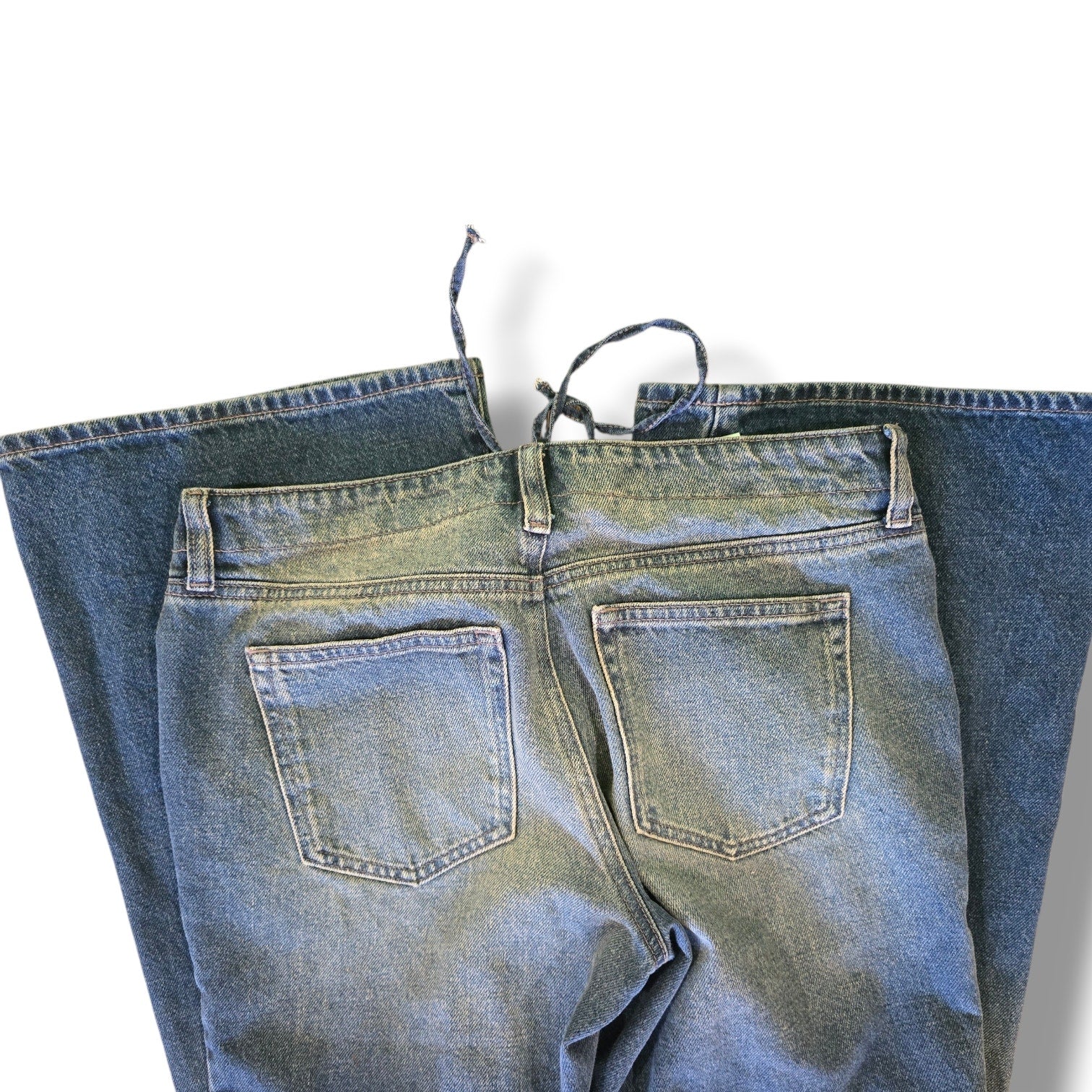 PacSun Jade Low Rise Bootcut Lace Up Tinted Jeans