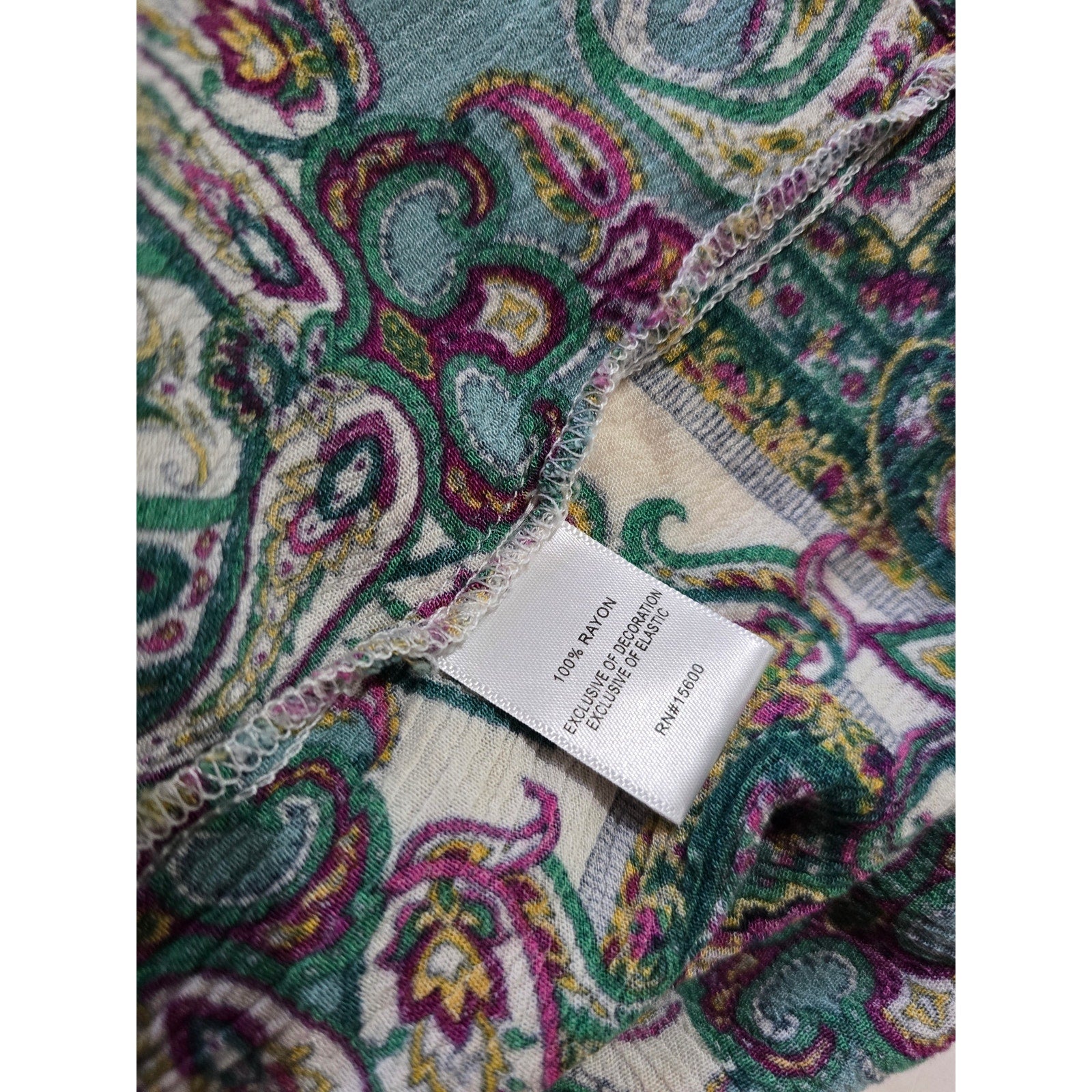 Kate & Sam Women’s Paisley Boho Midi Dress – Size XXL, gently used