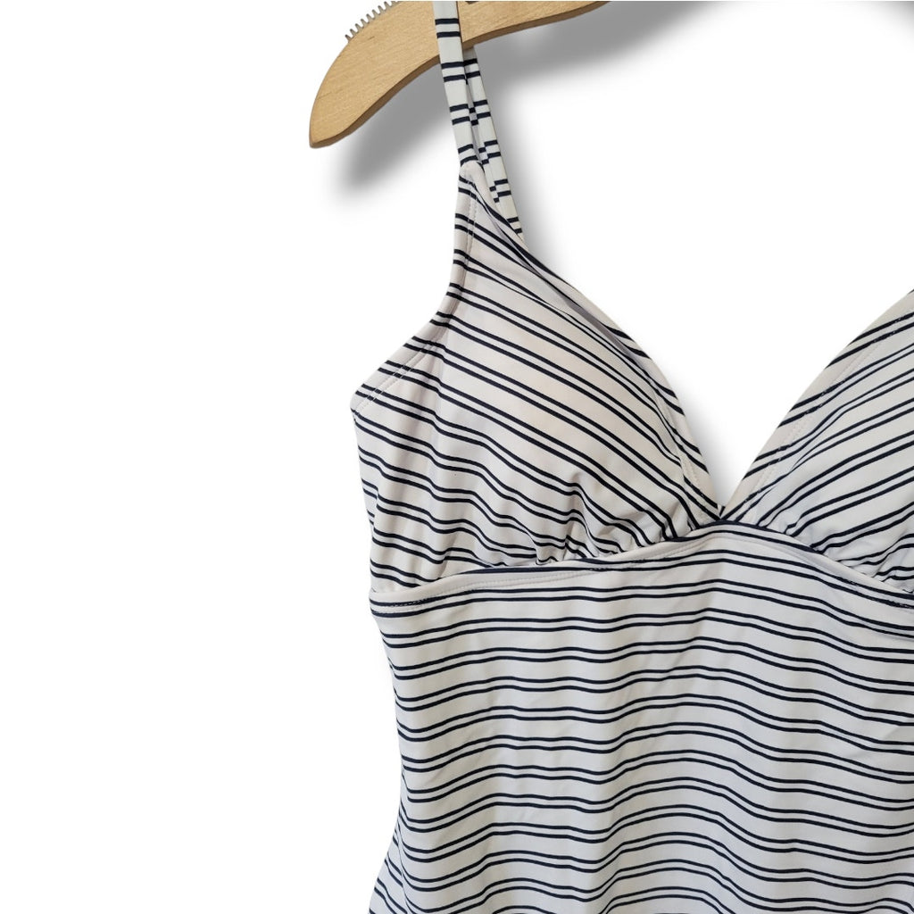 Kona Sol Women’s Striped One-Piece Swimsuit – Size Large (NWOT)