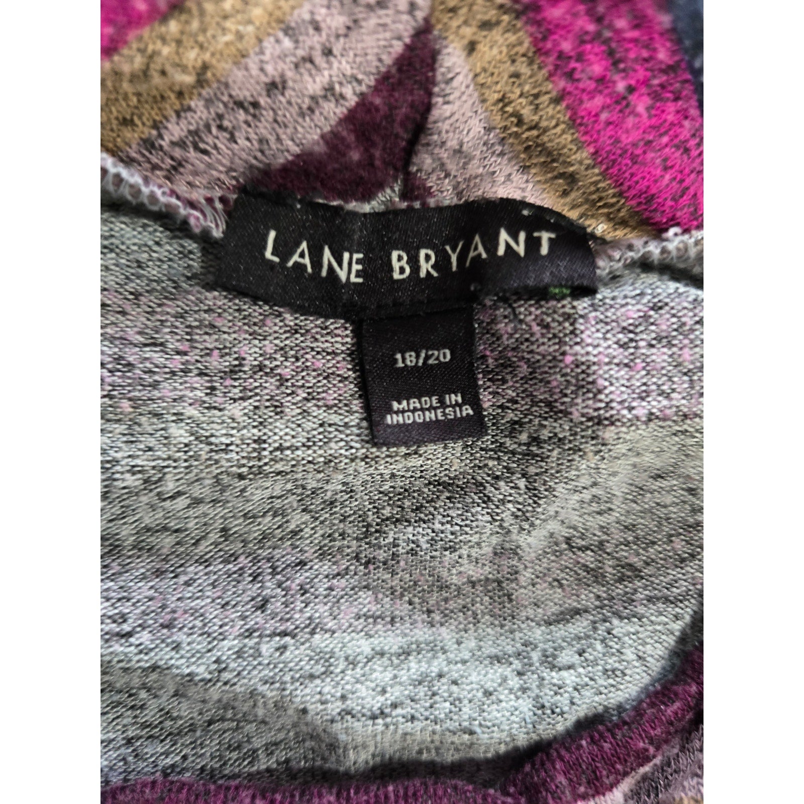 Lane Bryant Multicolor Striped Cowl Neck Tunic – Plus Size 18/20