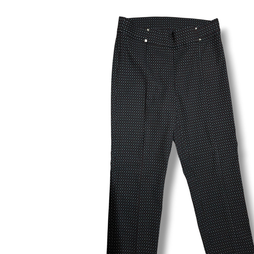Rafaella women's Comfort Black Textured Dotted Dress Pants