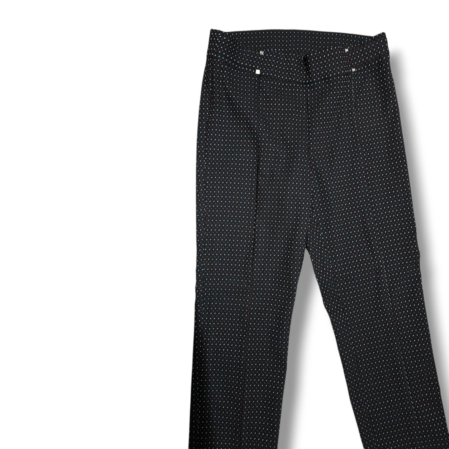 Rafaella women's Comfort Black Textured Dotted Dress Pants