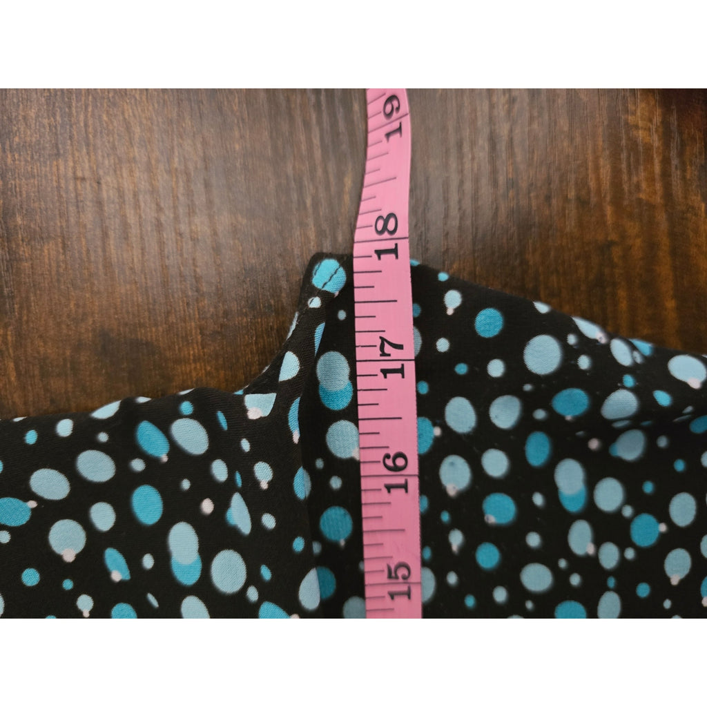 Perception Concept Women's PM Brown Blue Polka Dot Cowl Neck Tank Top