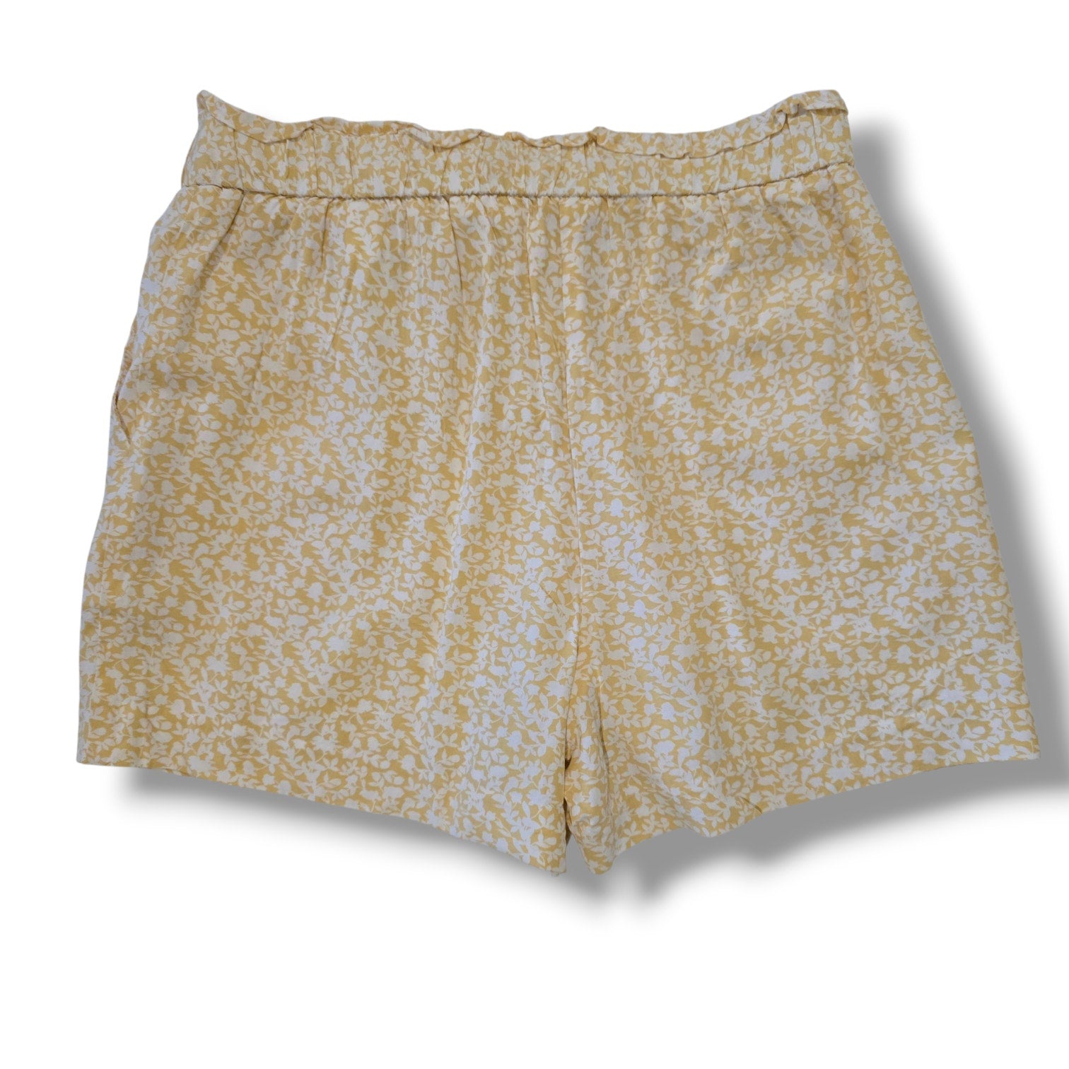 Banana Republic Women’s Yellow Floral Print Drawstring Shorts – Size Small
