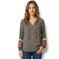 Mason & Belle Women’s Multicolor Cathia Tassel Blouse – Boho Style, Medium