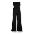 SHEIN Women’s Black Strapless Ribbed Flared Jumpsuit Size XS