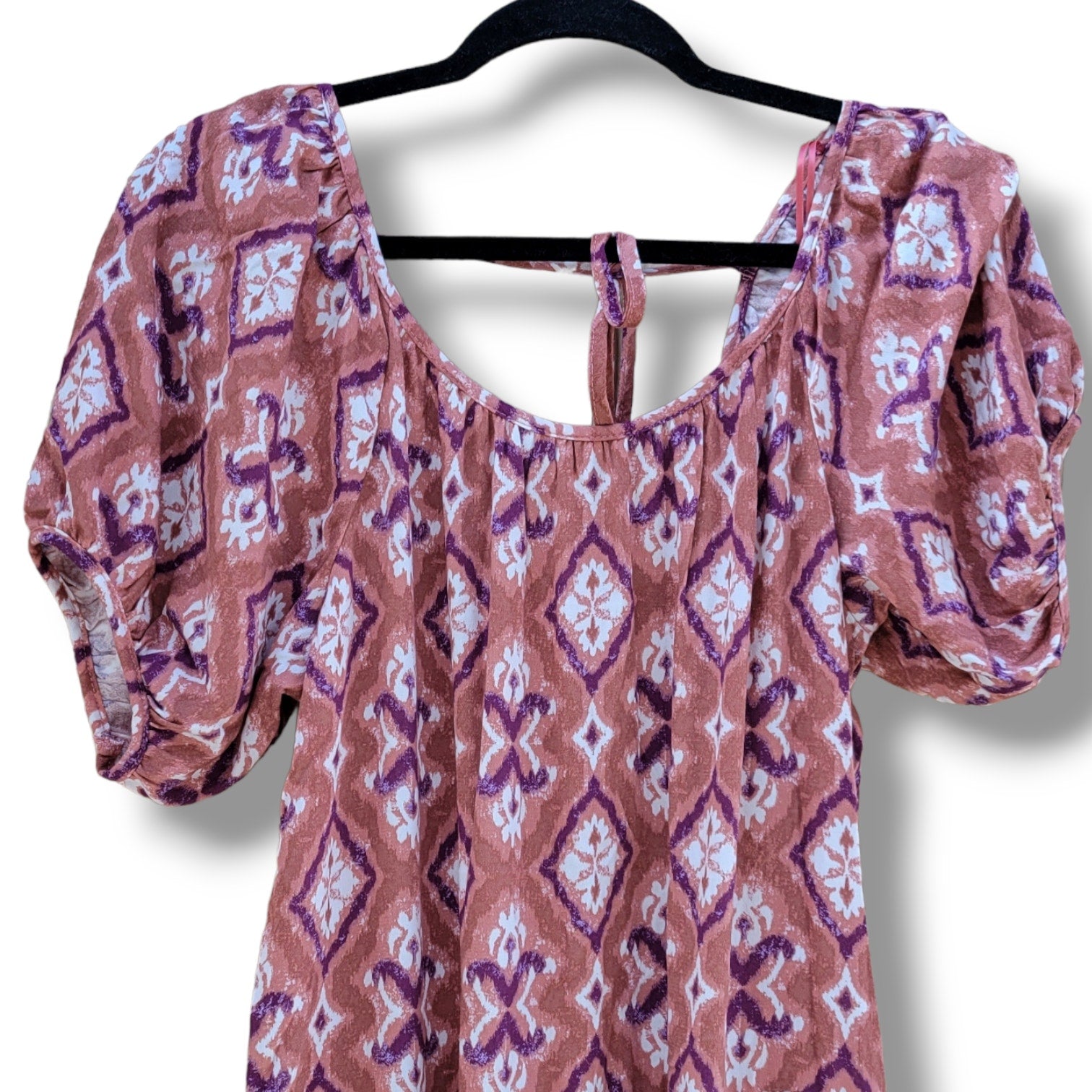 Knox Rose Women’s short puff sleeves tiered casual dress  - small
