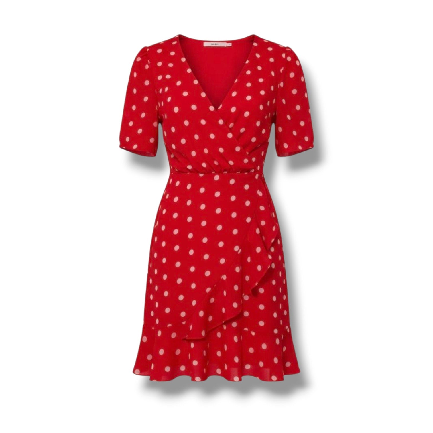 mi ami by Francesca’s Collection Red Polka Dot Wrap Dress – Size Small