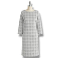 Ann Taylor Women's Size 4 Gray Black Glen Plaid Glen Check Shift Dress