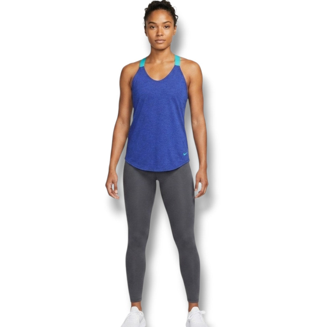 Nike women's Dri-FIT Royal Blue "Just Do It" Racerback Training Tank – Medium