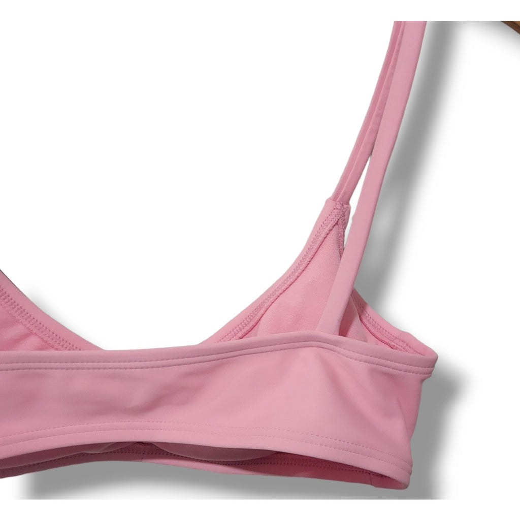 Xhilaration Juniors Pink Ruched Front Bralette Bikini Top – New, Nylon Blend