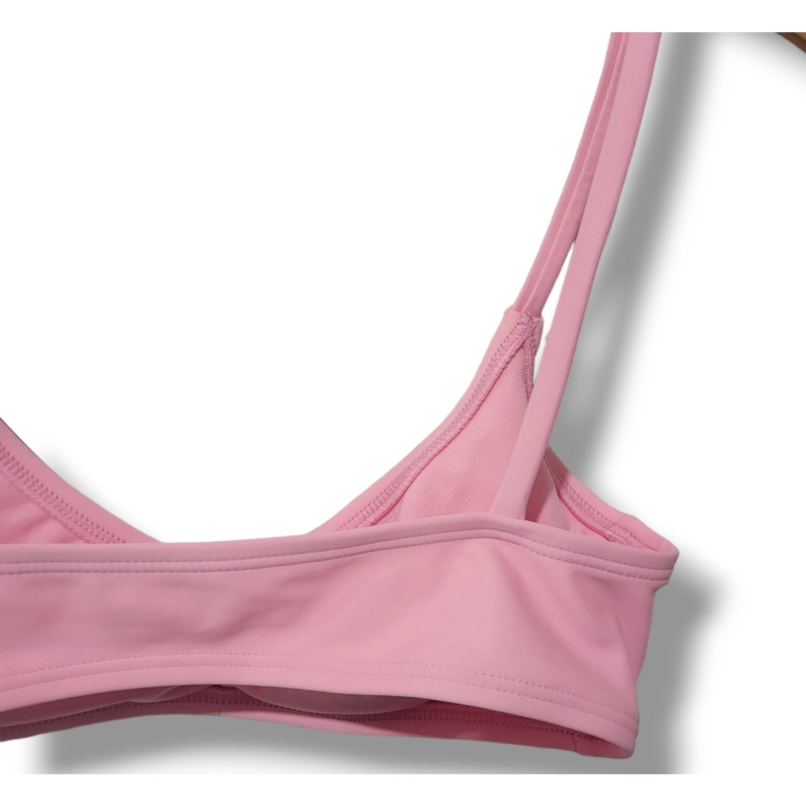 Xhilaration Juniors Pink Ruched Front Bralette Bikini Top – New, Nylon Blend