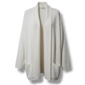 Roaman’s Women’s Vintage Cream Open Front Ribbed Cardigan - Size Medium