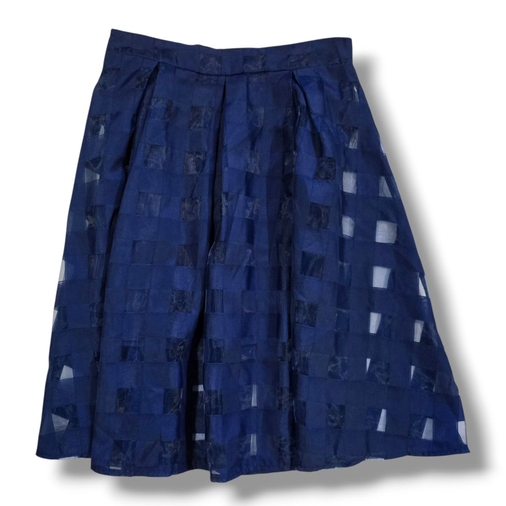Charlotte Russe Women's Blue Layered A-Line Skirt Women’s Medium Sheer