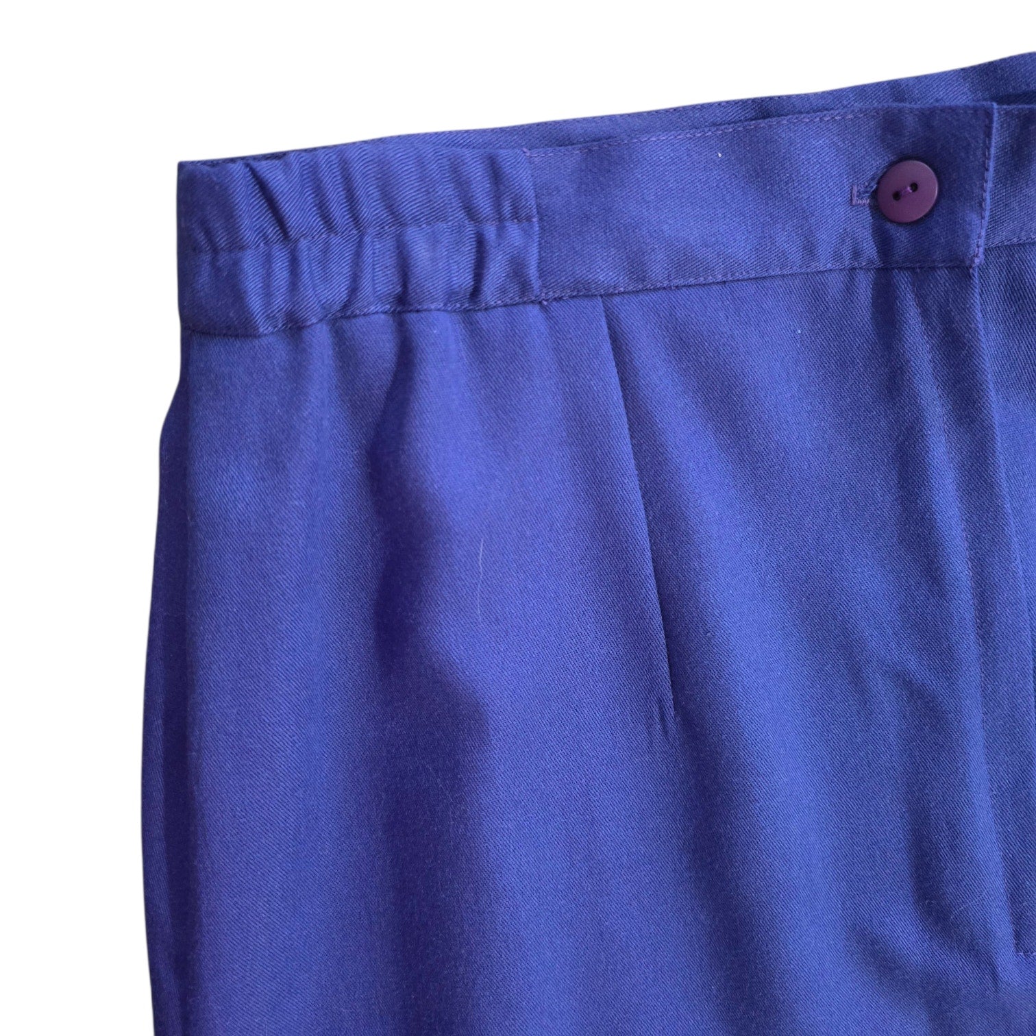 Vintage Worthington Royal Blue Wool Blend Lined Pencil Skirt Made in USA