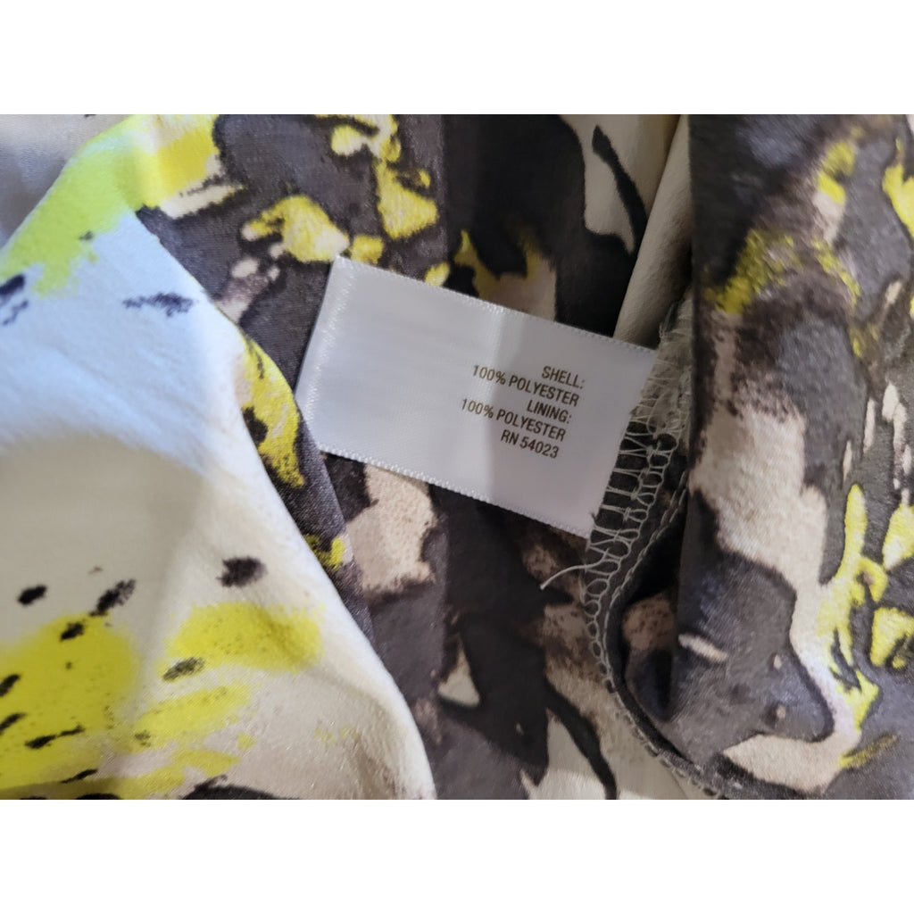 Old Navy Women’s Yellow Black Floral Layered Sleeveless Blouse – XS, Polyester