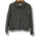 Croft & Barrow Black & Ivory Polka Dot Stretch Denim Jacket – Medium