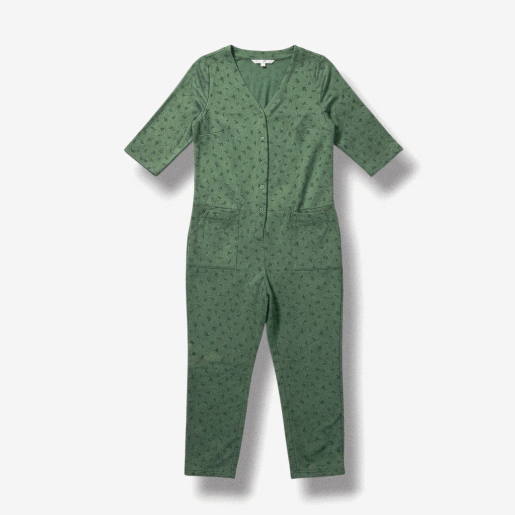 The Nines by Hatch Women’s Maternity Green Floral Jumpsuit – XS, 100% Cotton New