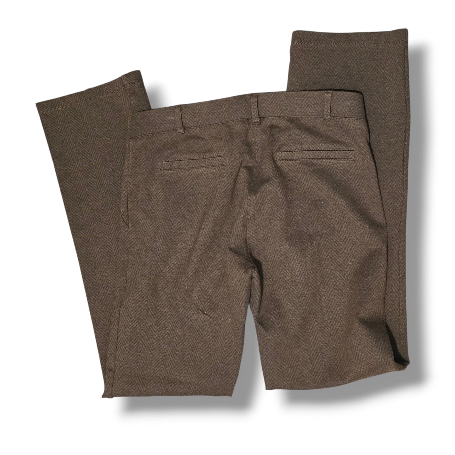 Betabrand Women's Size M Brown Herringbone Dress Pant Yoga Pants