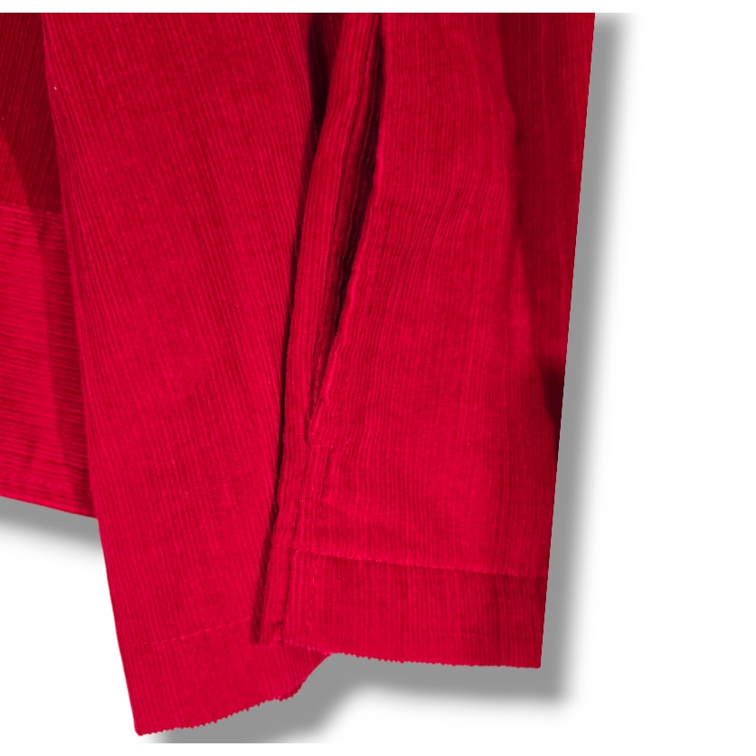 Vintage Shaver Lake Red Corduroy Cropped 3/4 Sleeve Button Front Blazer 2x