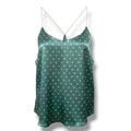 Victoria’s Secret Women’s Jade Green Polka Dot Satin Racerback Cami – Size XL