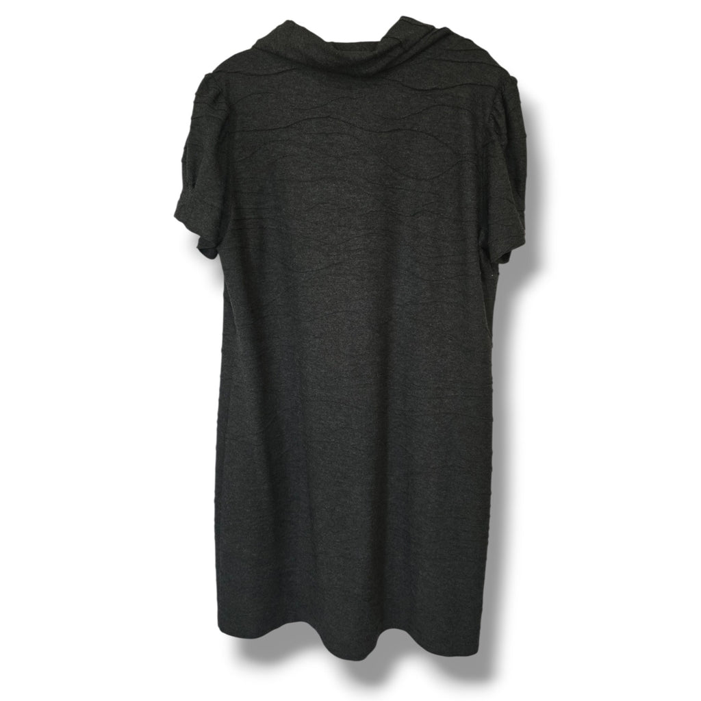 Dressbarn women’s Charcoal Grey Cowl Neck Knit Dress