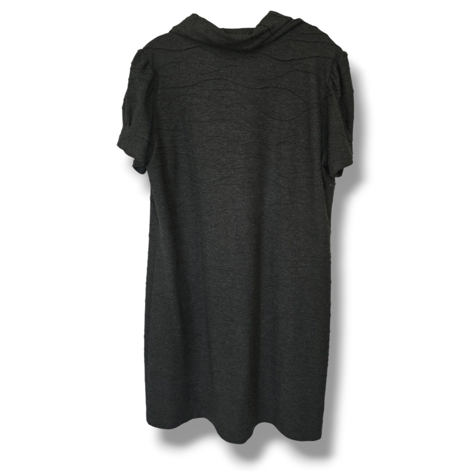 Dressbarn women’s Charcoal Grey Cowl Neck Knit Dress