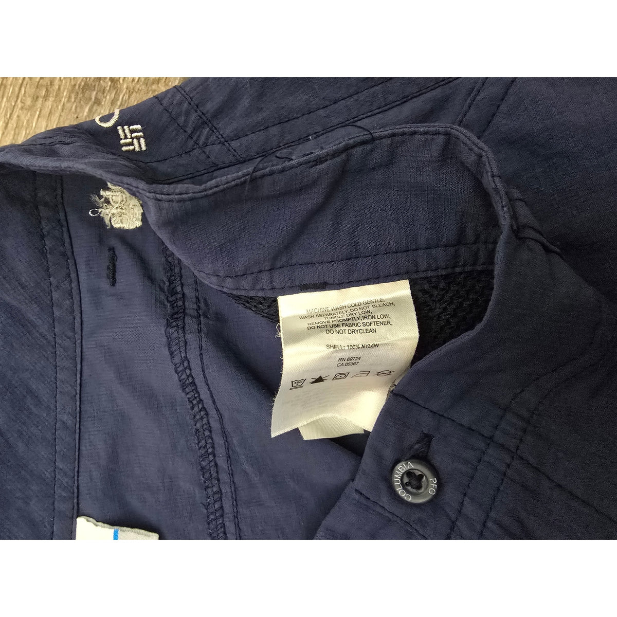 Columbia PFG Omni-Shade Navy Blue Convertible Roll-Up Hiking Fishing Pants 4 Reg