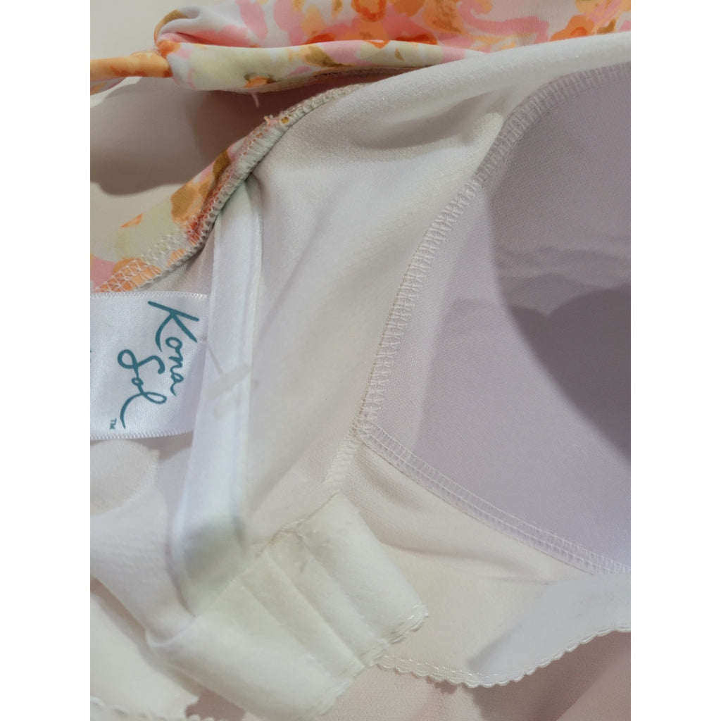 Kona Sol Plus Size One-Shoulder Floral Swimsuit – 16W, New
