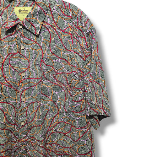 Bamboo Dreaming by Kingston Grange Mens XL Abstract Geometric Short Sleeve Shirt