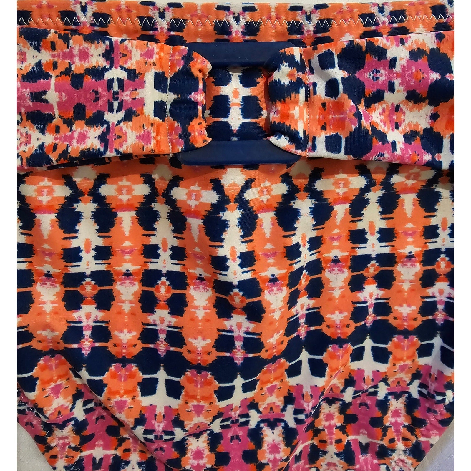 Jessica Simpson Women’s Multicolor High-Leg Faux Belted Bikini Bottom Small NWT