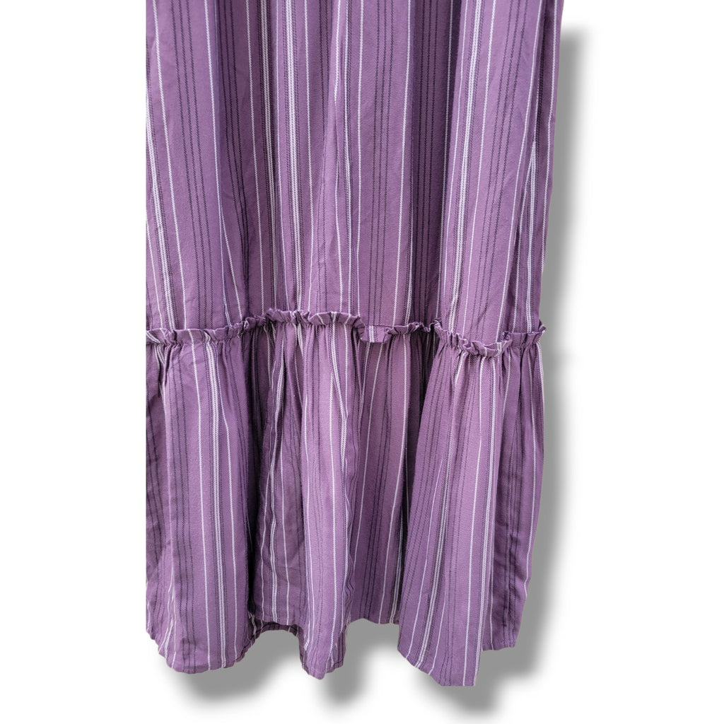 Isabel Maternity by Ingrid & Isabel Purple Tiered Midi Dress XS (Maternity)