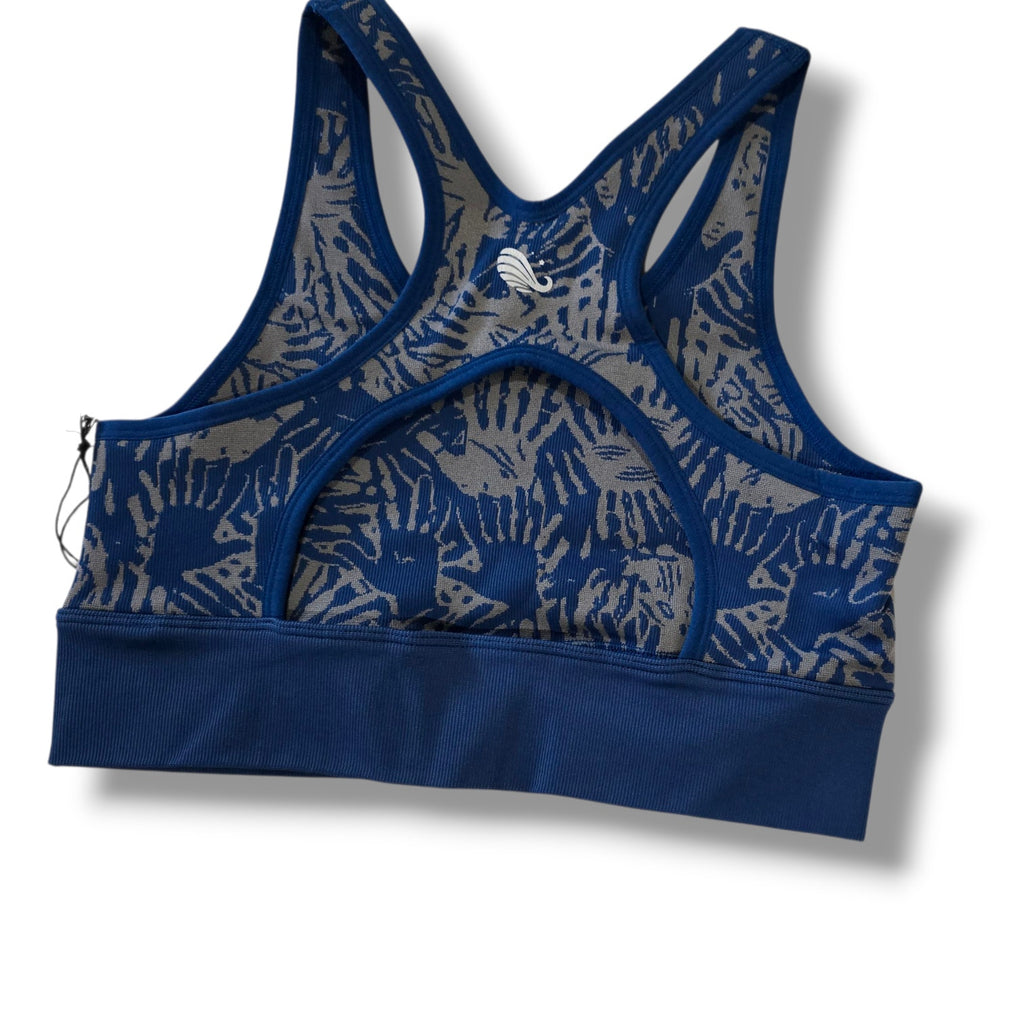 Astro Remiges Women’s High Impact Racerback Sports Bra – Asteroid Blue, Medium