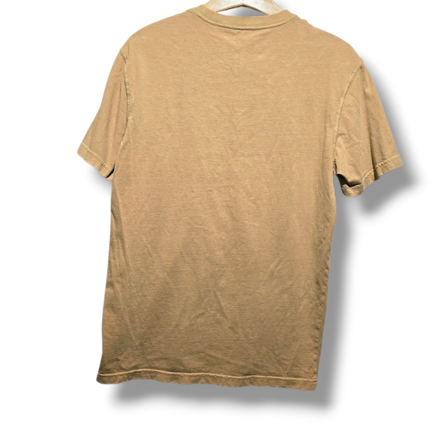American Eagle Men's Small Tan Super Soft Standard Fit Crew Neck T-Shirt