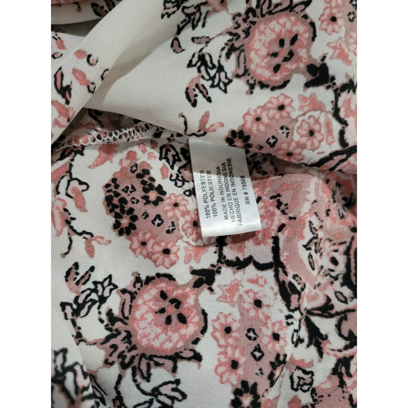 Paraphrase Women’s Pink Multicolor Floral Long Sleeve Blouse – Size Small
