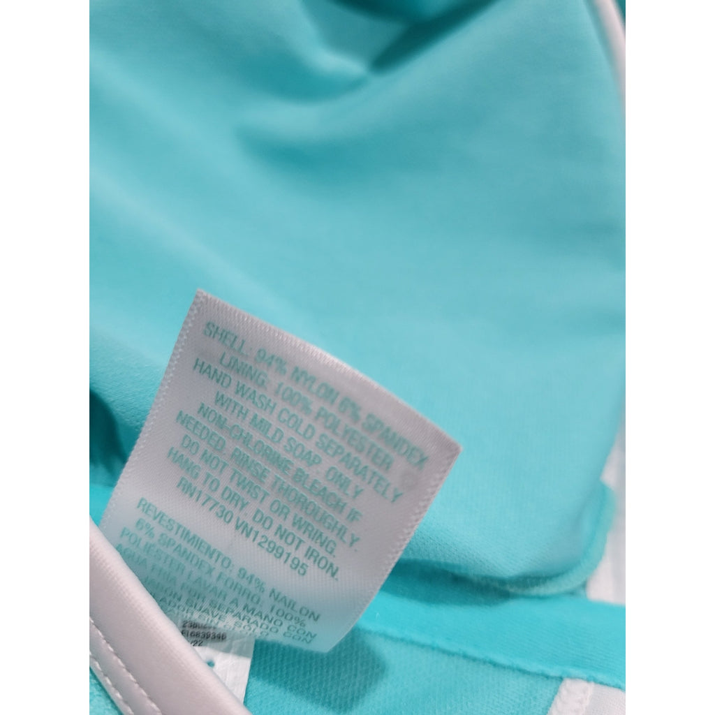 Kona Sol Women’s Terry Textured Blue Bandeau Bikini Top XL NWT