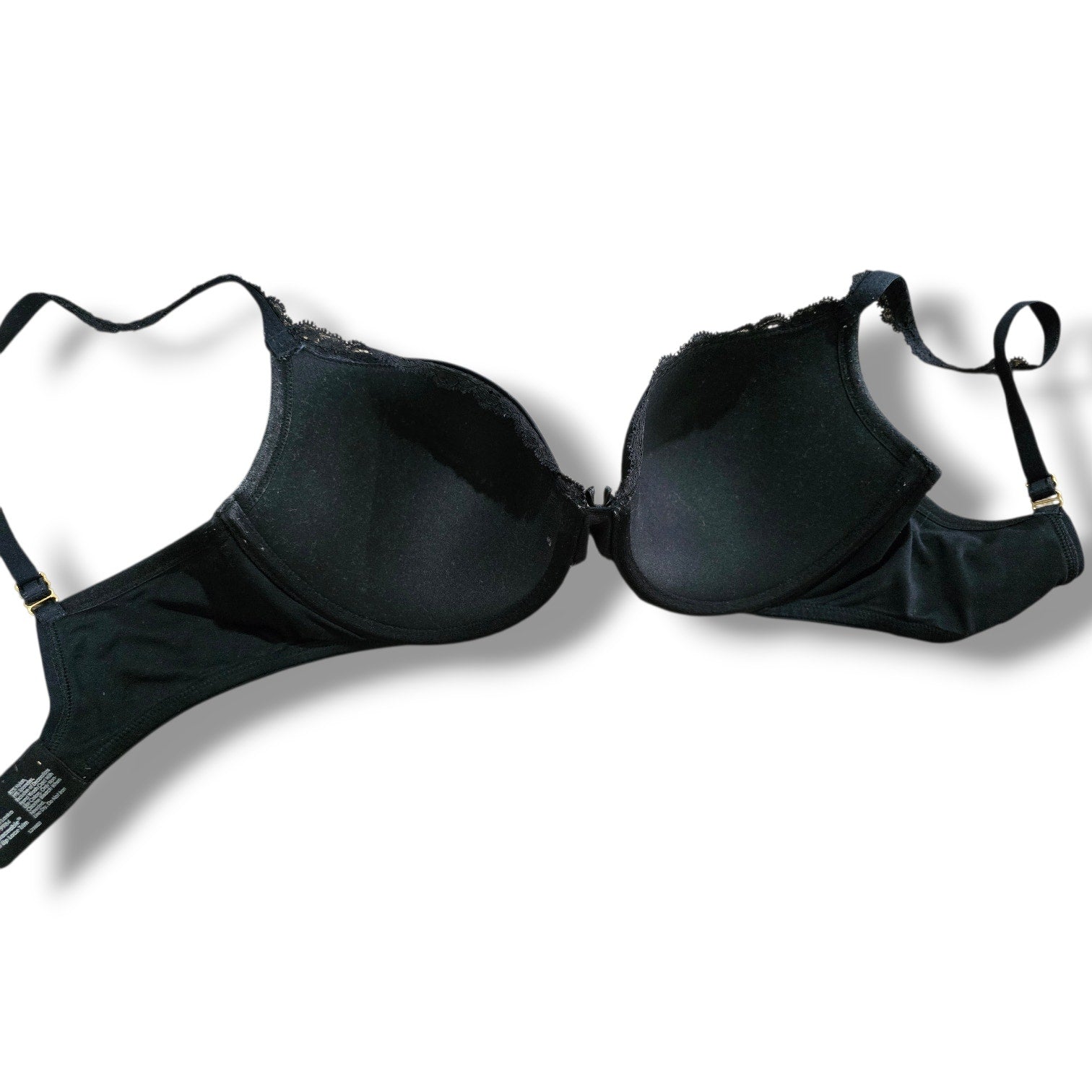 Soma Embraceable Black Push Up Lace Trim Bra 36D