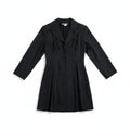 CONTEMPO CASUALS Vintage Black Damask Floral Jacquard Longline Blazer Small
