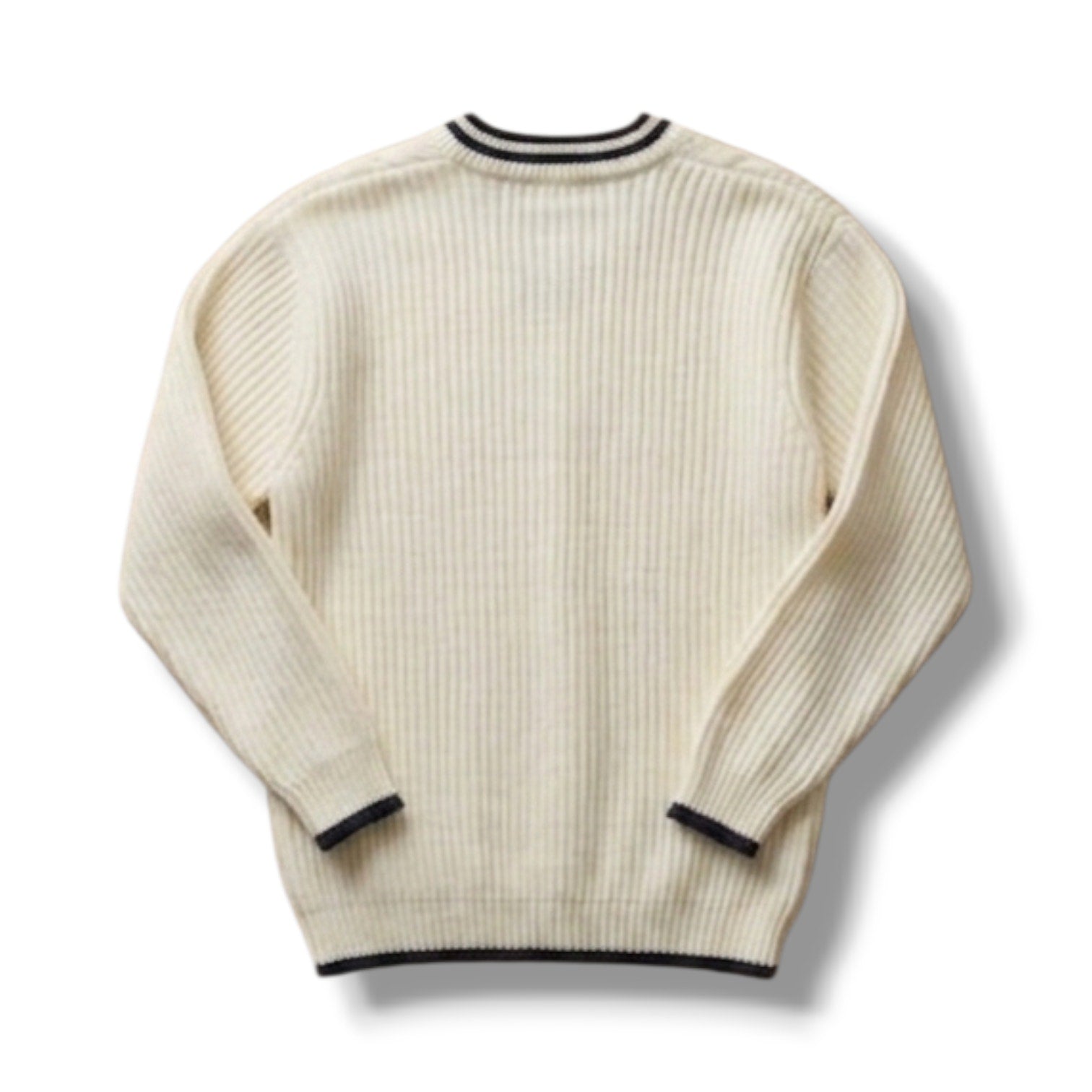 Venezia Jeans Co. Women's Plus Size 14/16 cream Cable Knit V-Neck Sweater