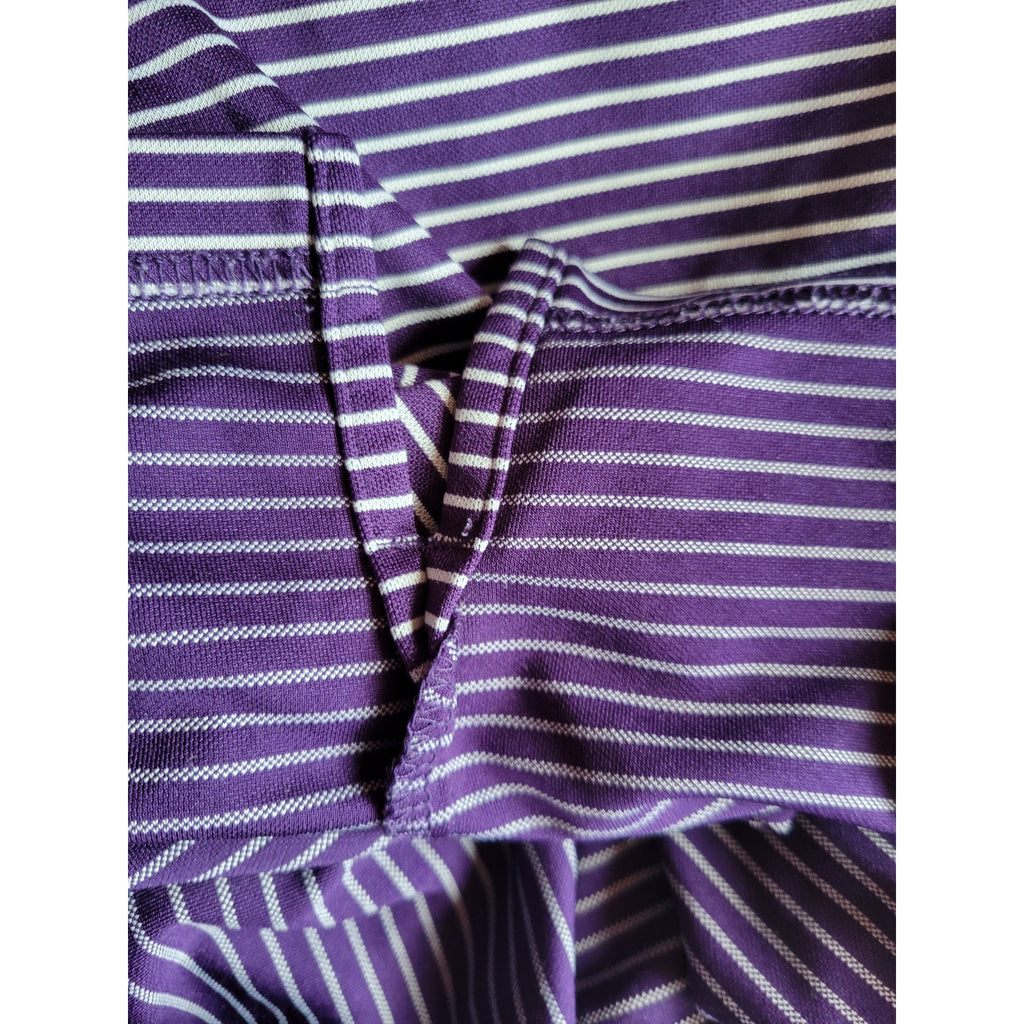 PGA TOUR Men’s XL Purple Striped Golf Polo Shirt Classic Fit Performance