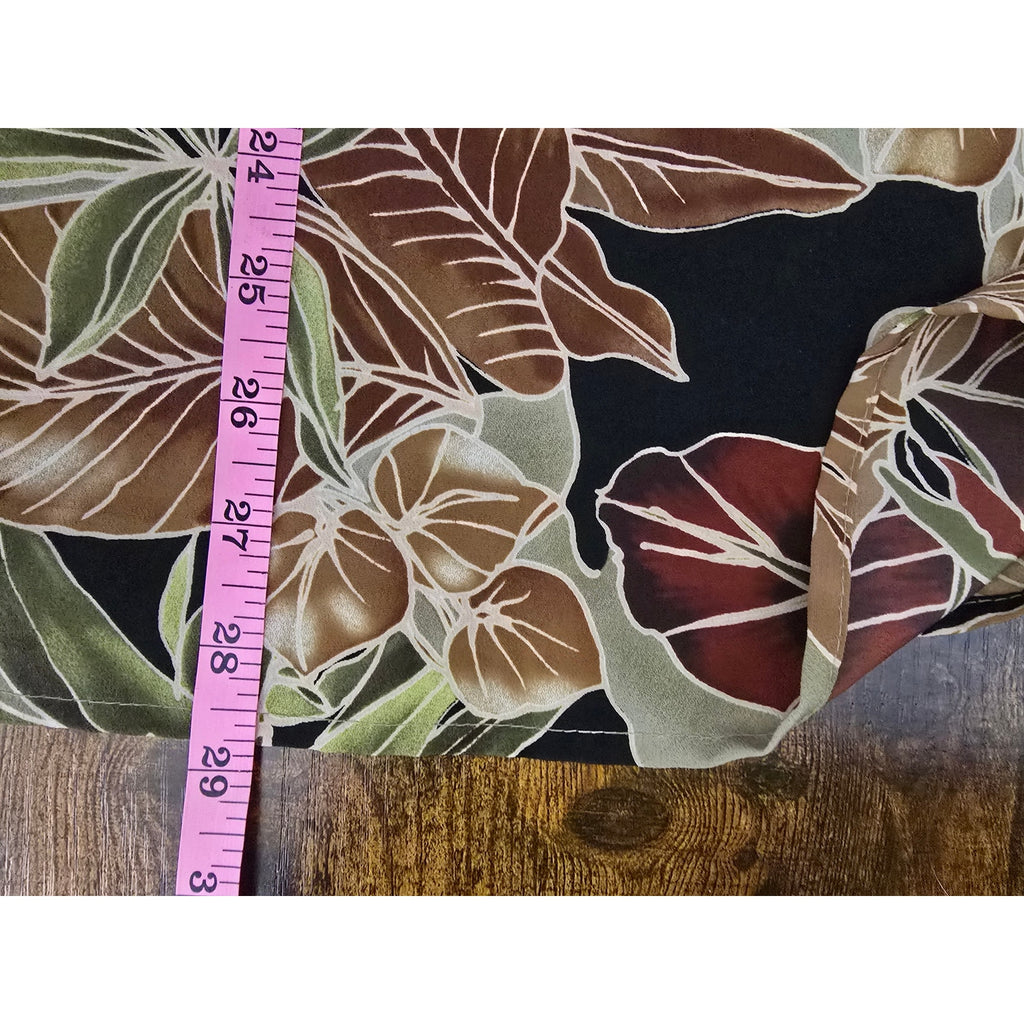 Avenue Women's Size 22/24 Green Brown Tropical Palm Leaf V-Neck Tank Top