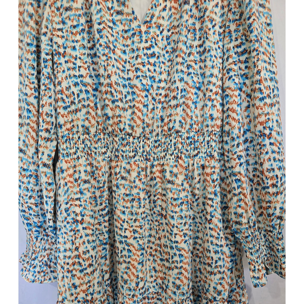 PrettyGarden Floral Smocked Waist Maxi Dress - Large