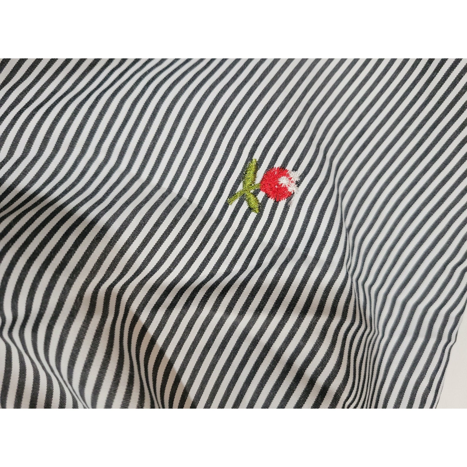 Kontrol Contemporary women's embroidery Roses & smocked tie- up waist blouse